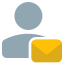 Email message of a user received online icon