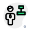 Center alignment of a word document for an businessman to adjust icon