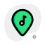 Location of a music bar on the map icon