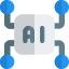 Artificial intelligence network Technology with connected multiple nodes icon