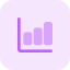 Uptrend bar graph analysis infographics layout represented icon