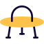 UFO spaceship with three legs support layout icon