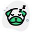 Sleeping pug dog emoticon pictorial representation shared on messenger icon
