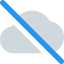 Cloud computing server offline isolated on a white backgound icon