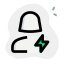 Flash logotype used for profile pictures as a indication of energized icon