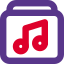 Curated music application from different artist playlist icon