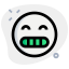 Baby grinning while grimacing to reveal the teeth icon