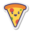 Pizza kawaii icon