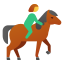 Mujer en un caballo icon