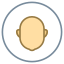 Пользователь в кружке тип кожи 3 icon