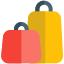 Shopping bag of different size for purchasing items icon