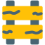 Traffic wooden barrier to avoid collision and other maintenance work icon