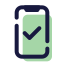 Smartphone genehmigen icon