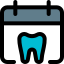 Agenda sketch for a next dentist appointment isolated on a white background icon