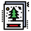 外部カード-クリスマス-フラットアートアイコン-線形カラー-フラットアートアイコン-1 icon