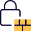 Firewall security locked in the system layout icon