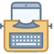 Typewriter With Tablet icon