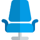 Office chair with comfortable back recliner support icon