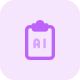 Advanced machine learning research checklist isolated on a white back icon