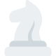 Chess horse piece isolated on a white background icon