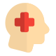 Neurology department with brain function vitals icon