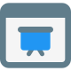 Presentation guide in an online web browser icon