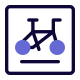 School trespassing especially kids bike road signal icon