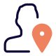 Online location of a user working golbally icon