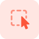 Square selection cursor drawing in design application icon