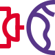 Satellite signal communication to direct earth layout icon