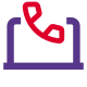 Internet telephone service connected with the hand receiver icon