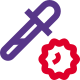 Pipette containing the specimen for corona virus treatment icon