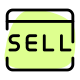 Selling products on ecommerce web portal website icon