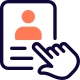 Online access of employee id - touch screen icon