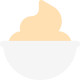 Mashed potato in bowl prepared during thanksgiving season icon