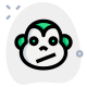 Confused monkey facial expression emoji for instant messenger icon
