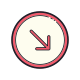 Circled Down Right 2 icon