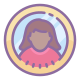 Circled User Female Skin Type 6 icon