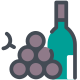 葡萄酒和葡萄 icon
