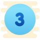 Circled 3 icon