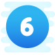 Circled 6 icon