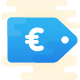 Cartellino del prezzo in Euro icon