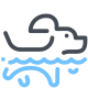 Hund schwimmen icon