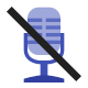 Pas de microphone icon