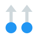 Glisser haut avec deux doigts icon