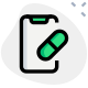 Purchasing the prescription medicine from the smartphone icon