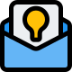 Invitation message for a lighting equipment shop opening icon