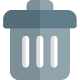 Trash can with lid isolated on awhite background icon