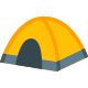 Carpa para camping icon