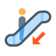 Rolltreppe nach unten icon